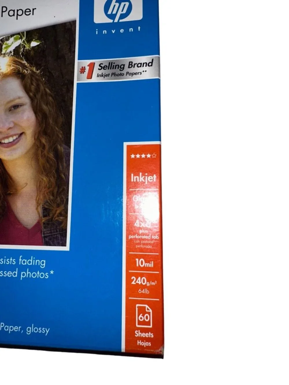 Premium HP Photo Paper Inject Glossy Card Stock 10mil 60 Sheets Print 4x6